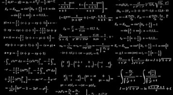 blackboard of complex math problems